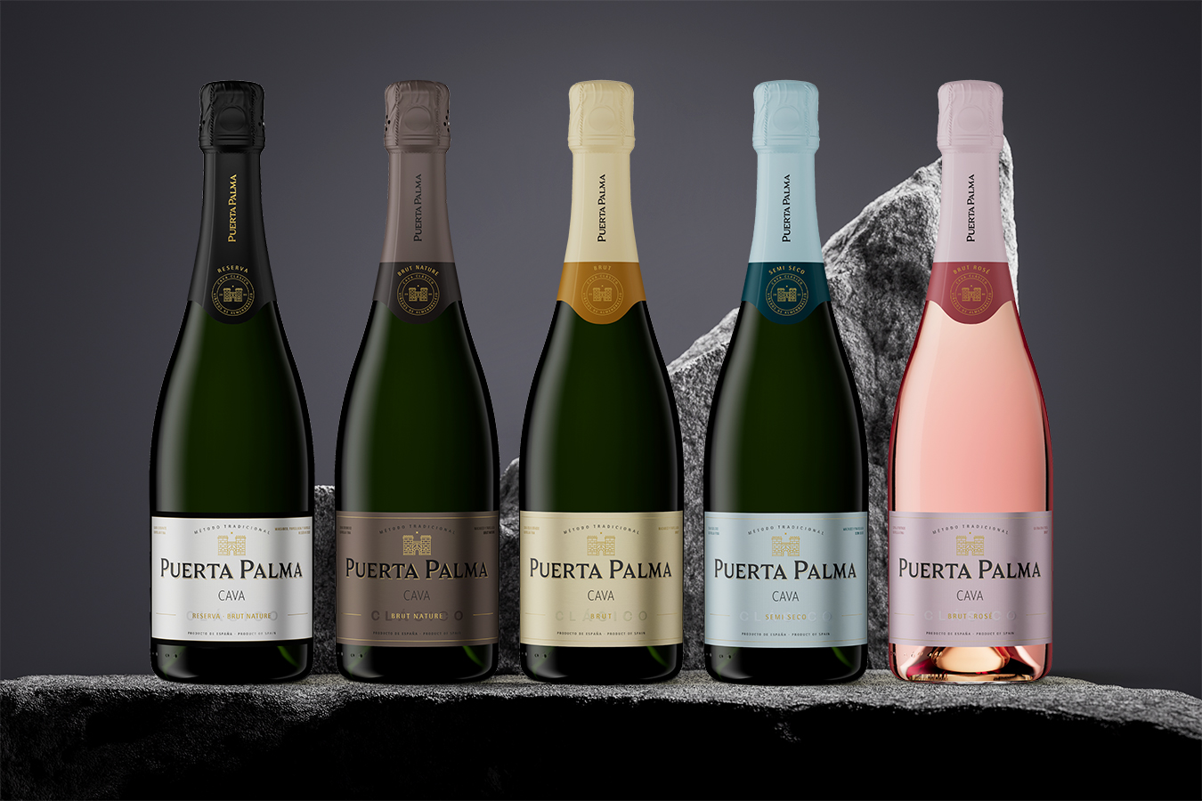 Diseño de packaging para cava Puerta Palma - Eva Arias Graphic Studio