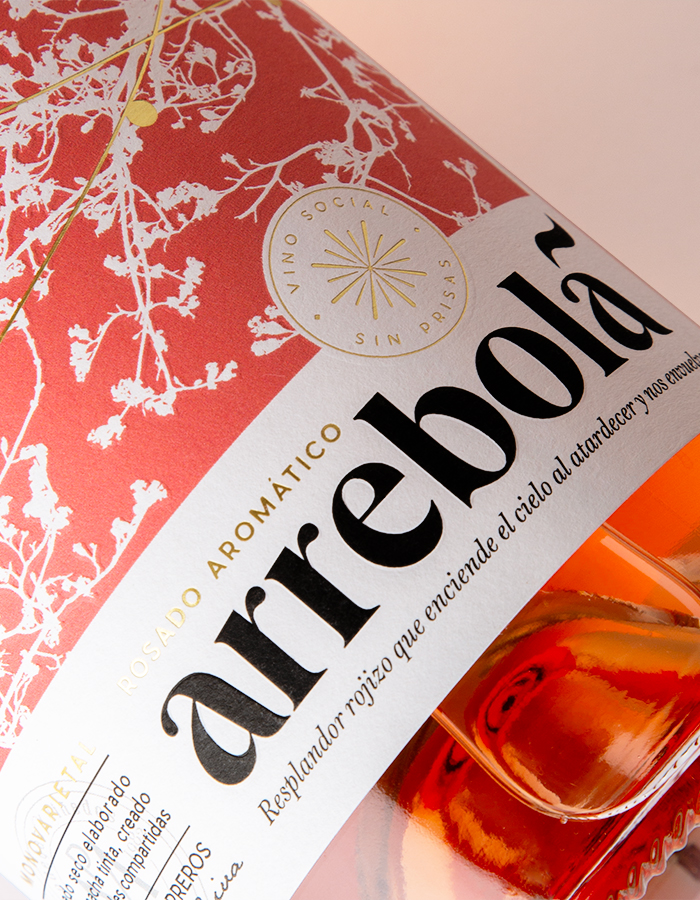Arrebolá - diseño de packaging de vino - Eva Arias Studio